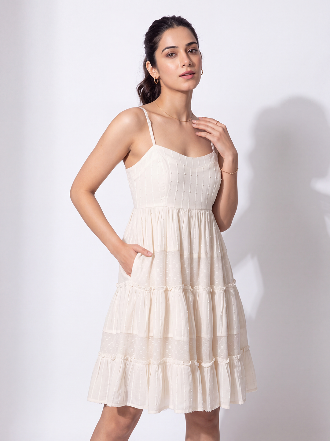 Summer Mesh Tiered Dress