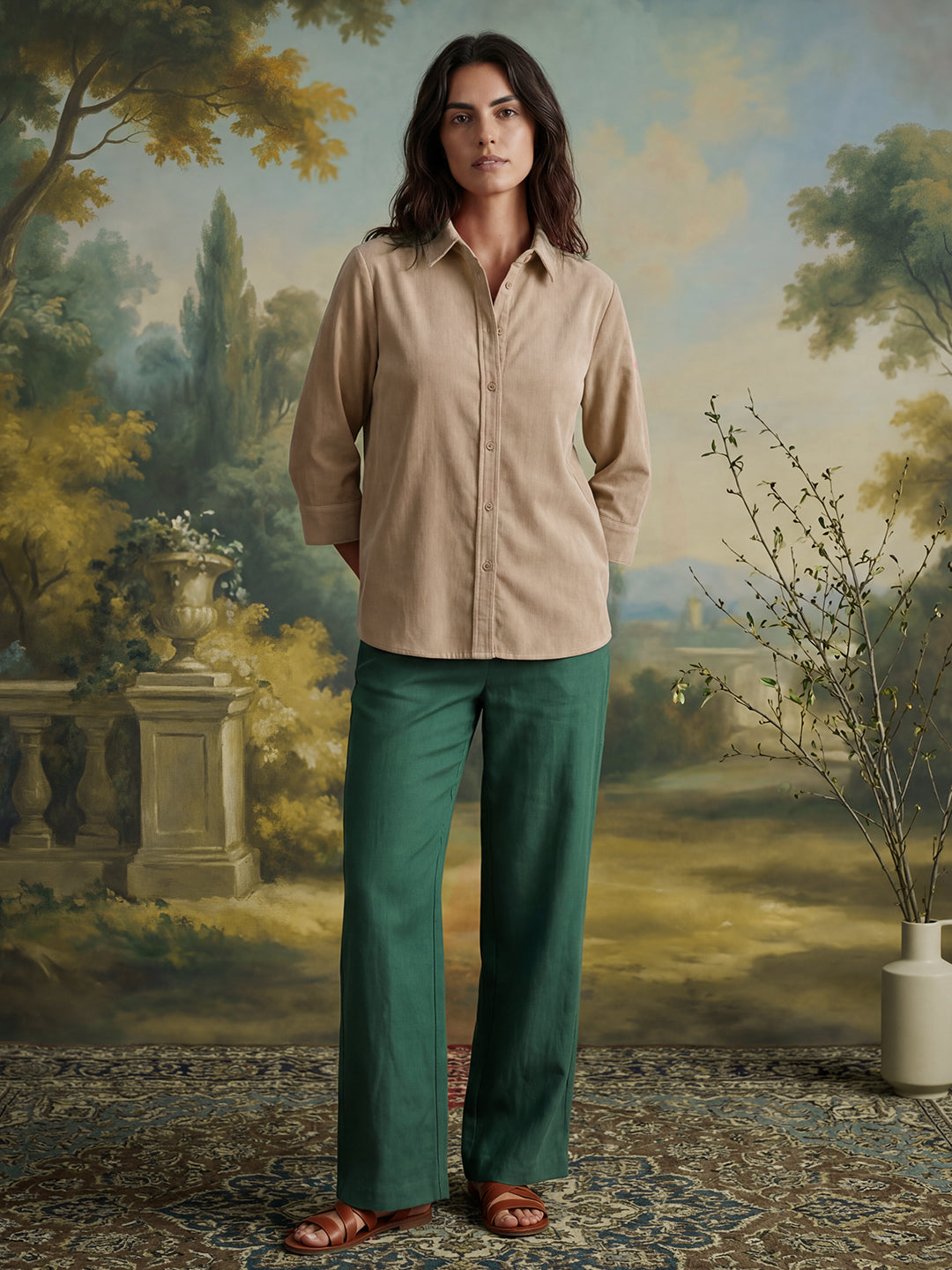 Corduroy Cloud Shirt (Bark Brown)