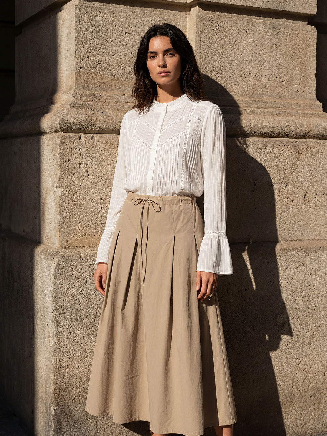 Dune Pleat Skirt