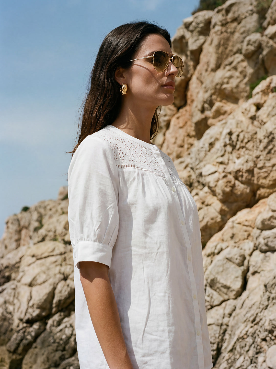 Ivory Eyelet Blouse