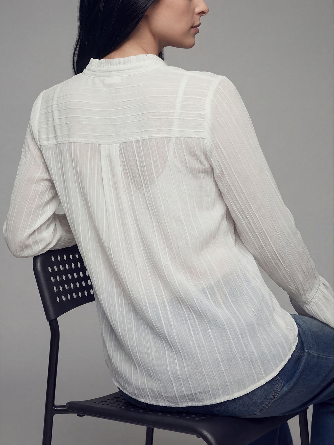 Pleated Lace Blouse