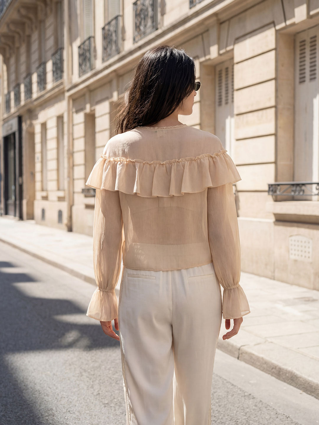 Bell Sleeve Ruffle Top