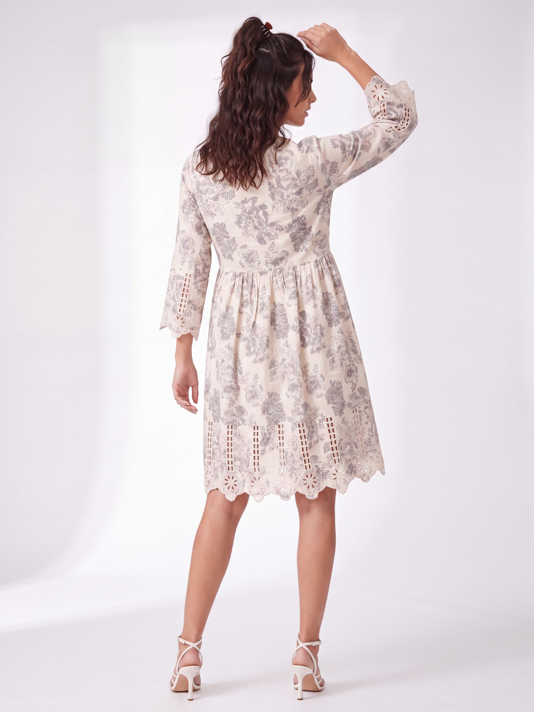 Printed Front-Tie Dress