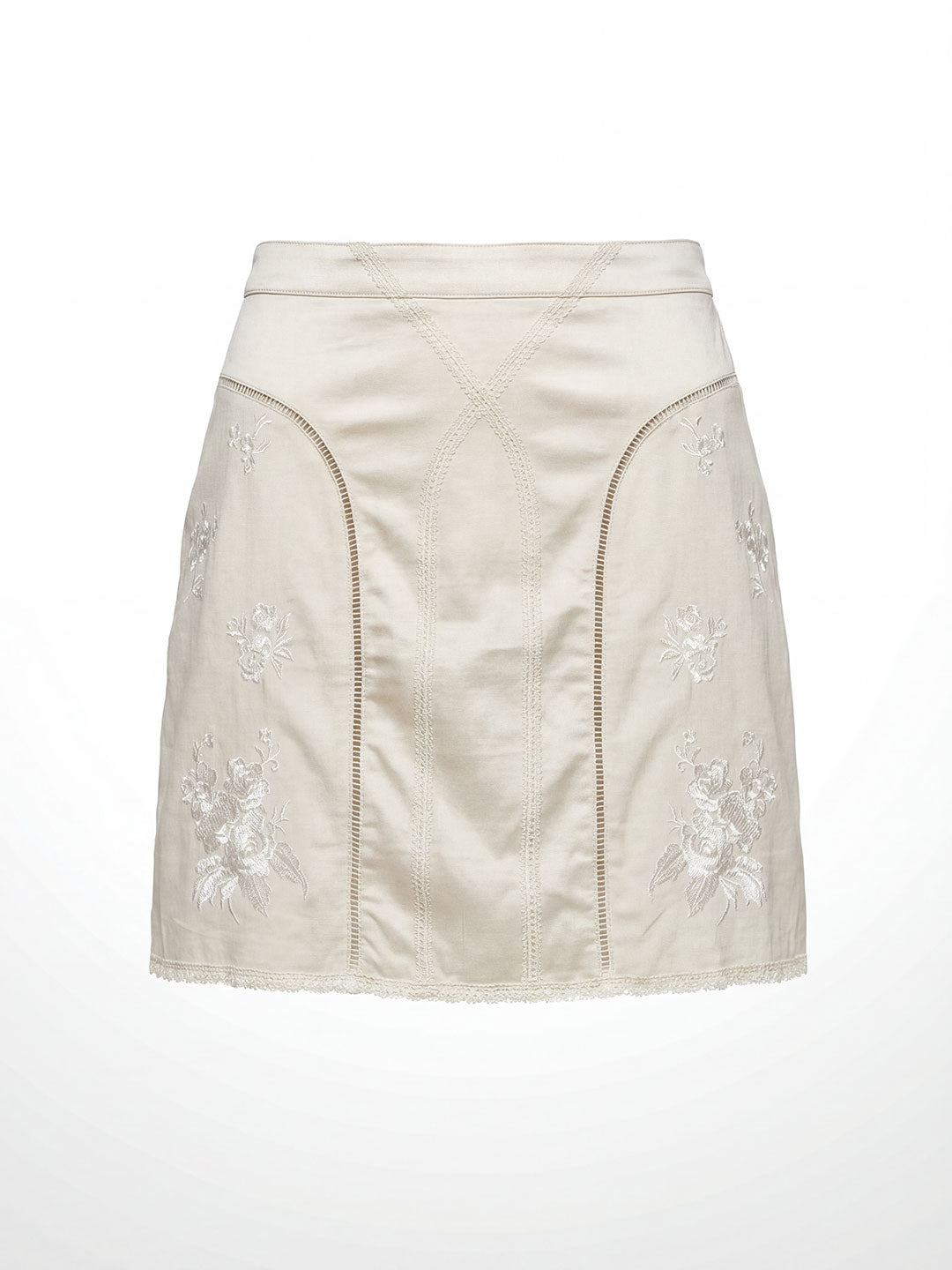 Embroidered Mini Skirt