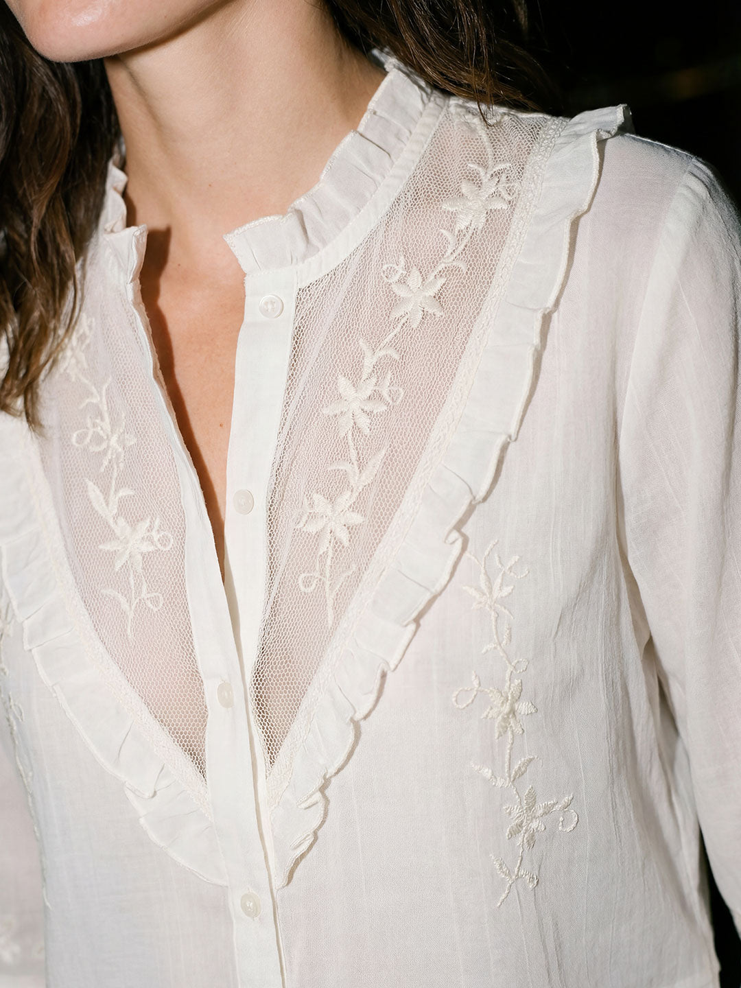 Vintage Ruffle Blouse