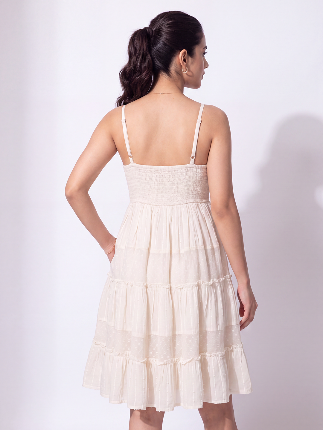 Summer Mesh Tiered Dress