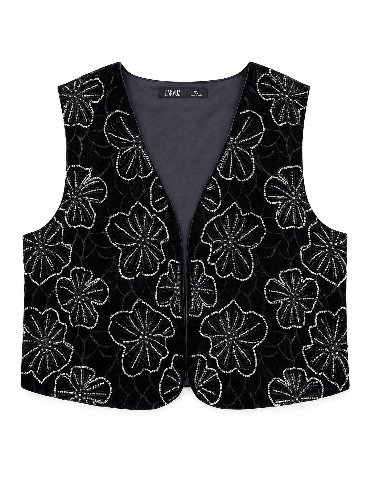 Black Embellished Vest