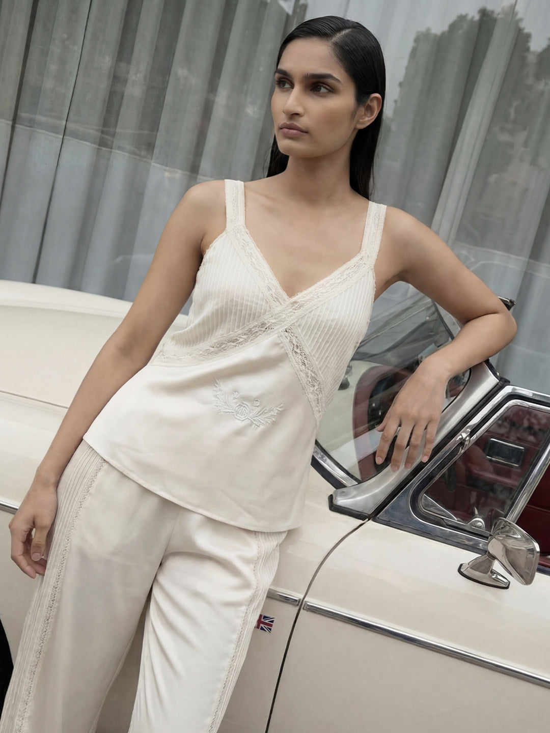 Tirantes Lace Satin Top