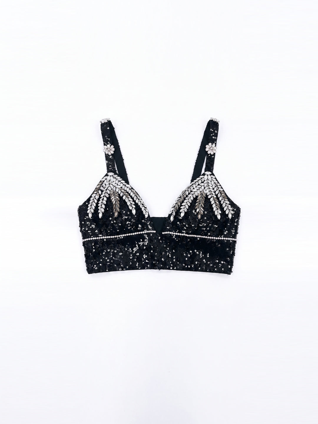 Crystal Bloom Embellished Bralette