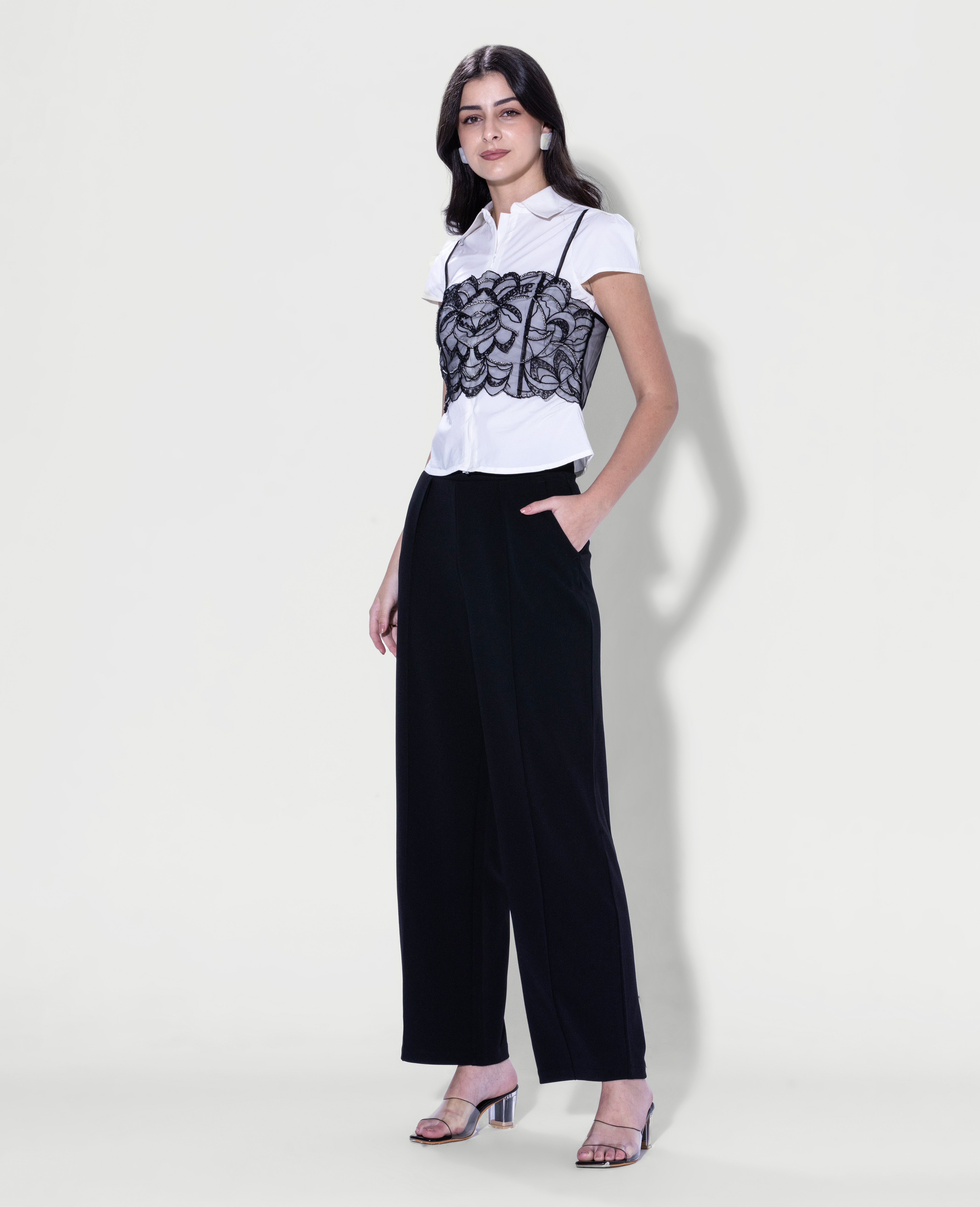 Embroidered Corset Top