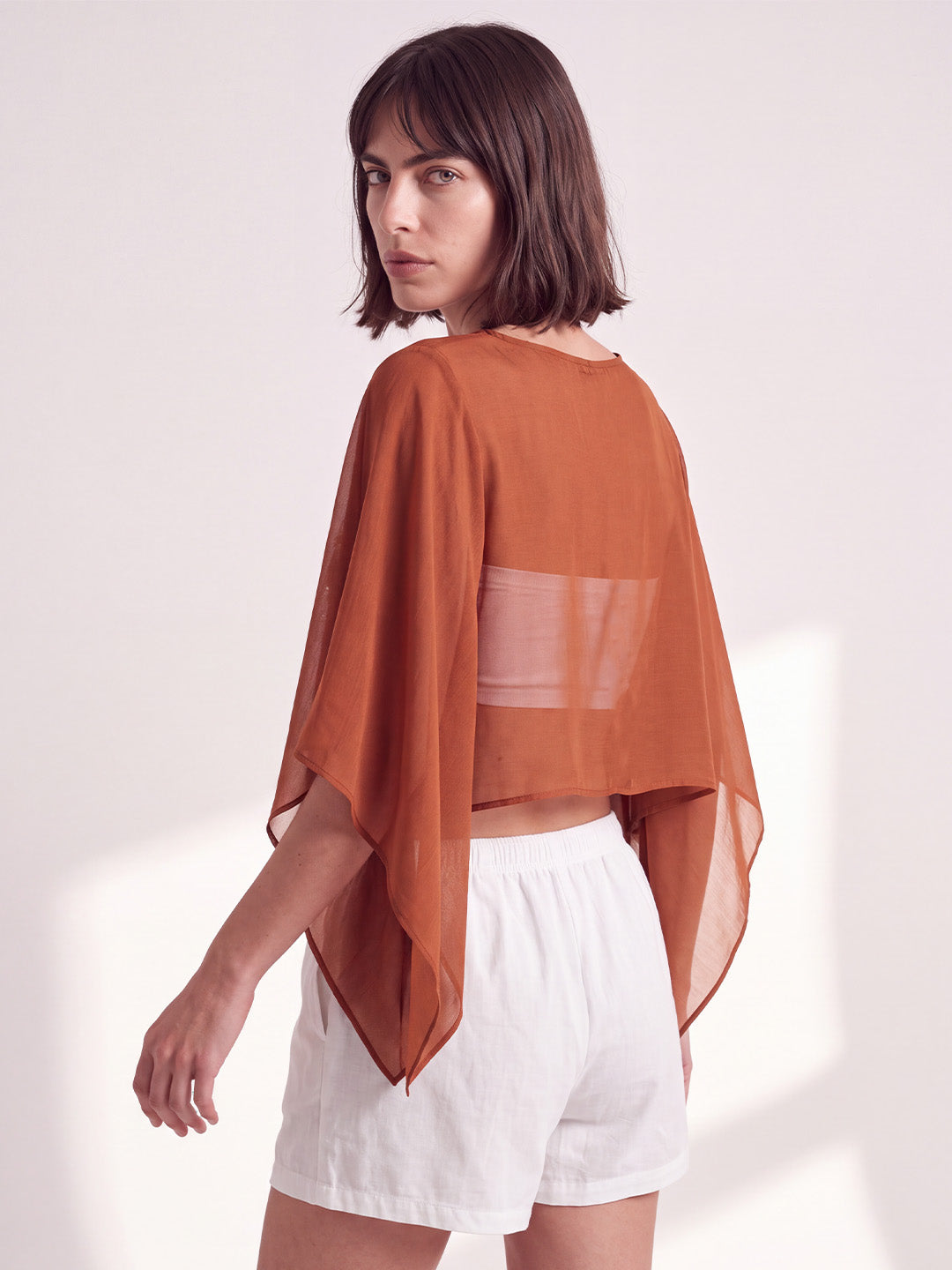 Embroidered Cape Top