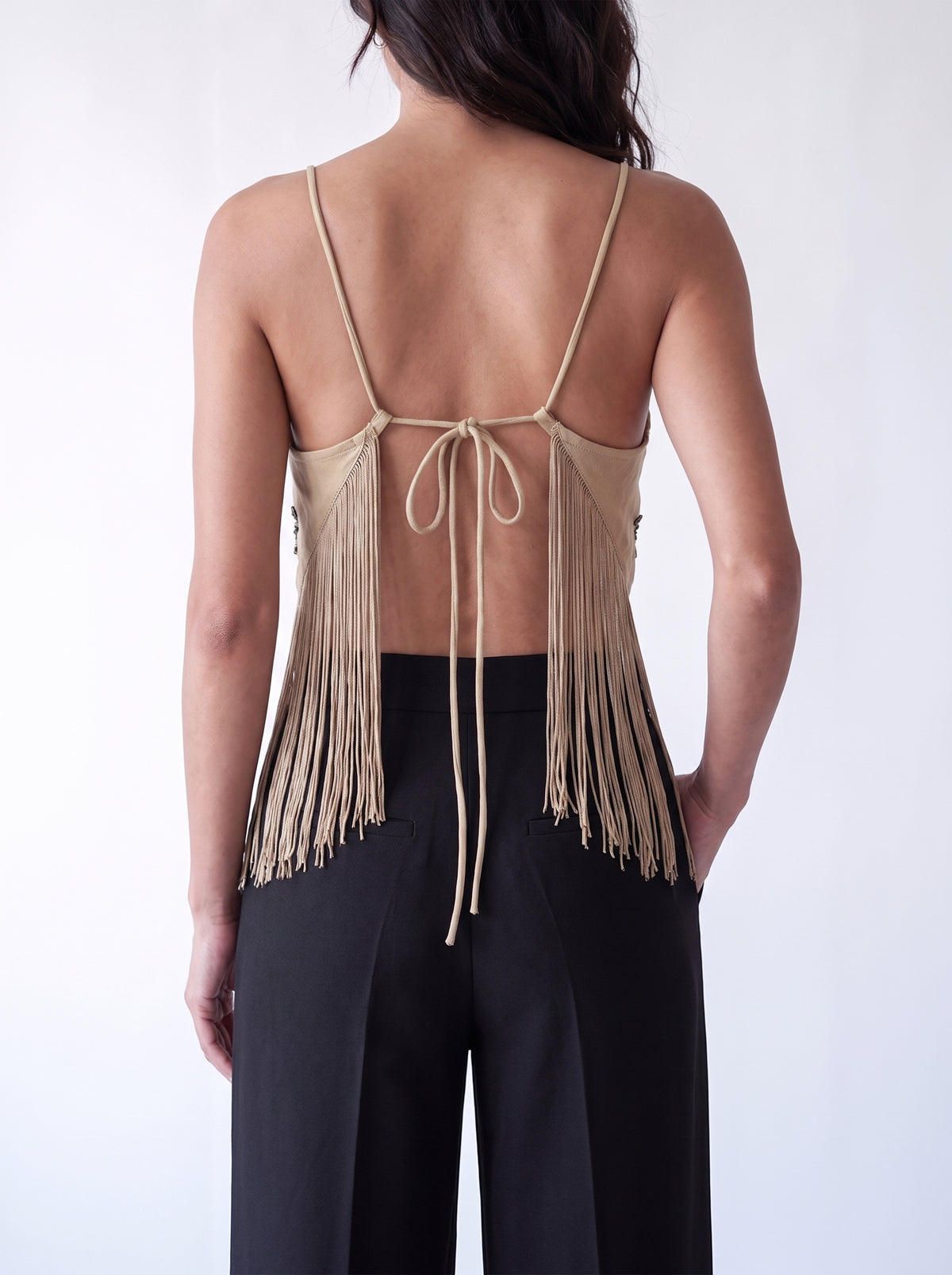 Embellished Fringe Cami Top