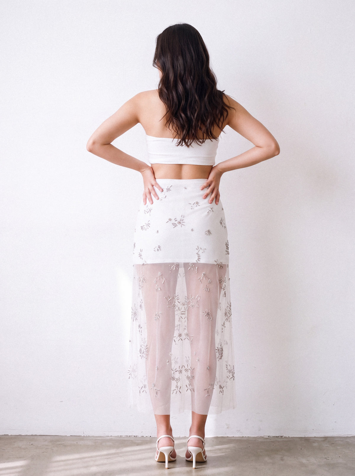 Night Sky Embellished Skirt