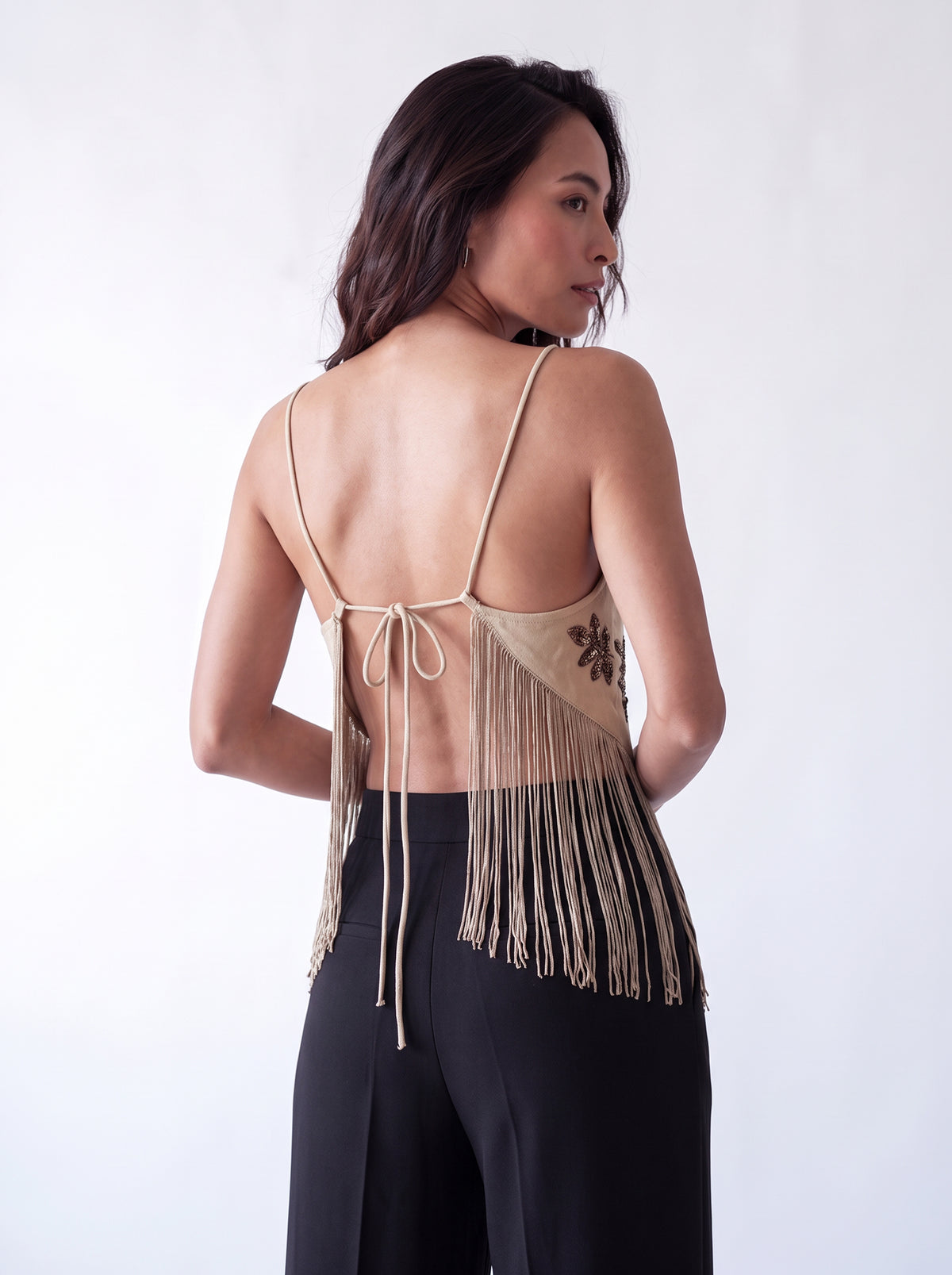 Embellished Fringe Cami Top