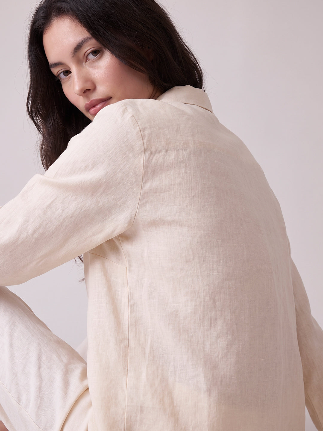 Floral Embroidered Linen Shirt