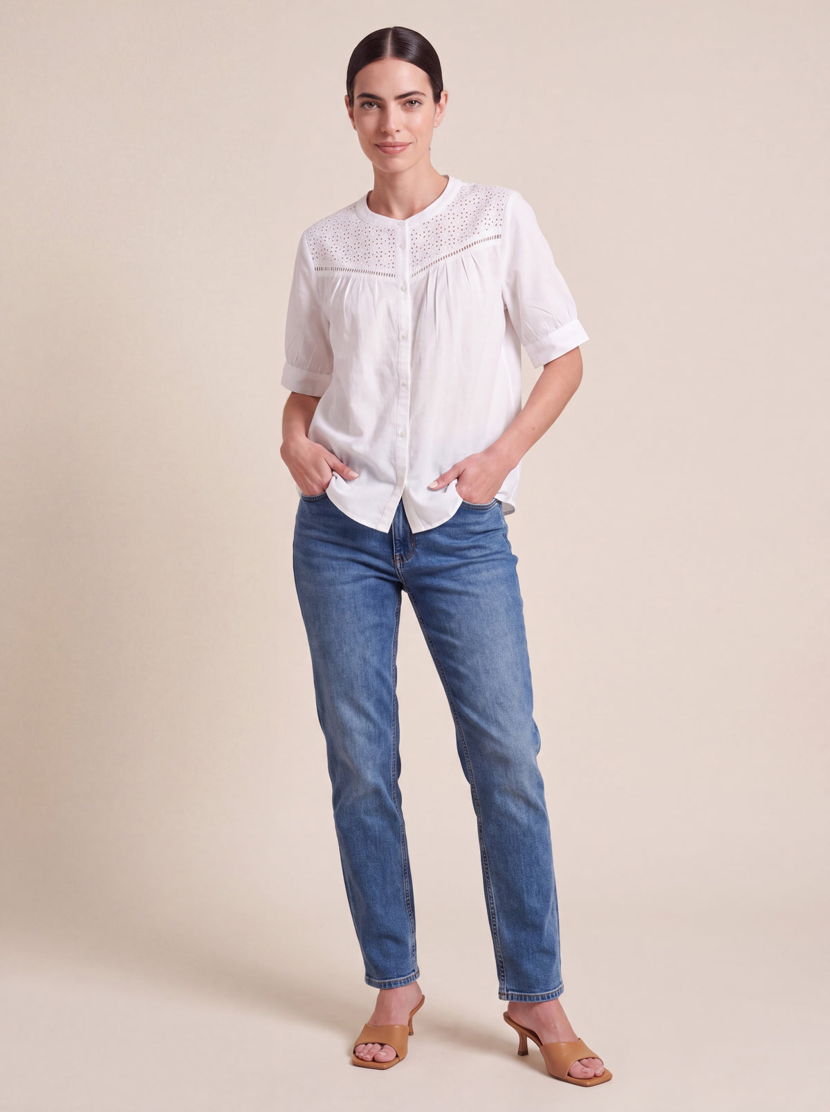 Ivory Eyelet Blouse