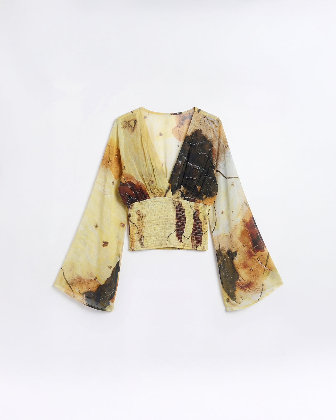 Abstract Ochre Blouse