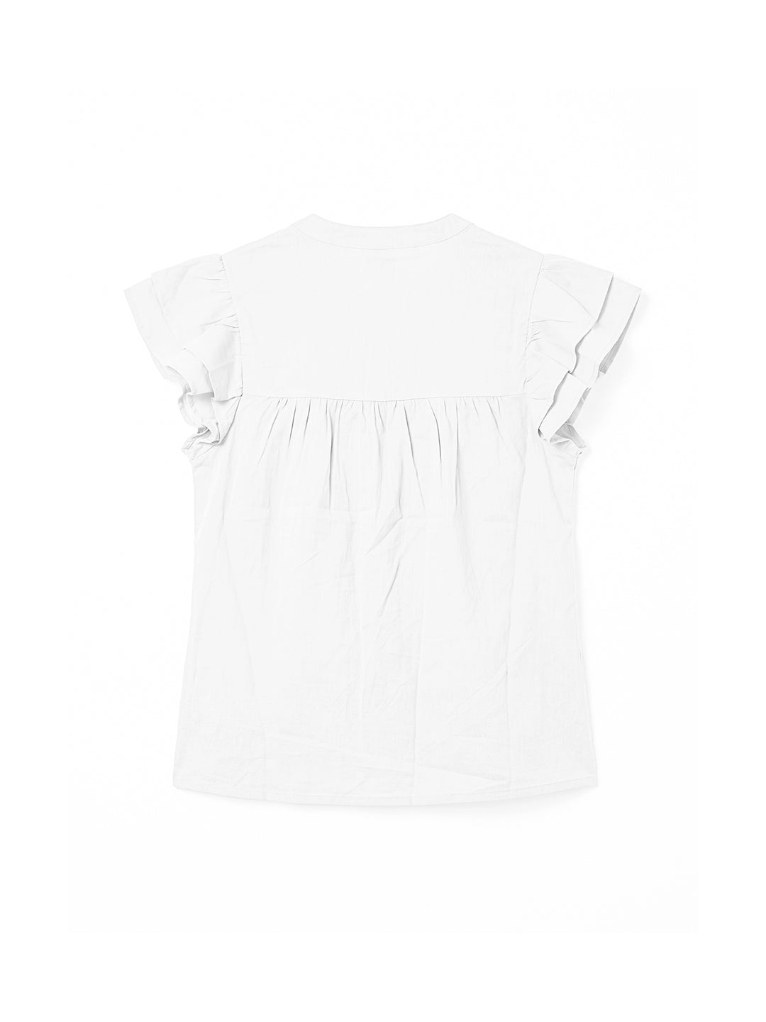Schiffli Flutter Sleeve Top
