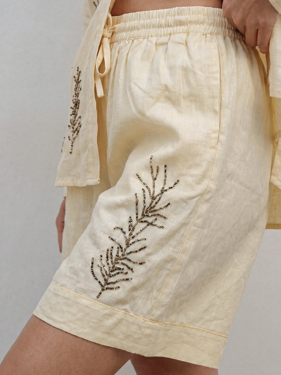 Frostline Embellished Shorts (Yellow)