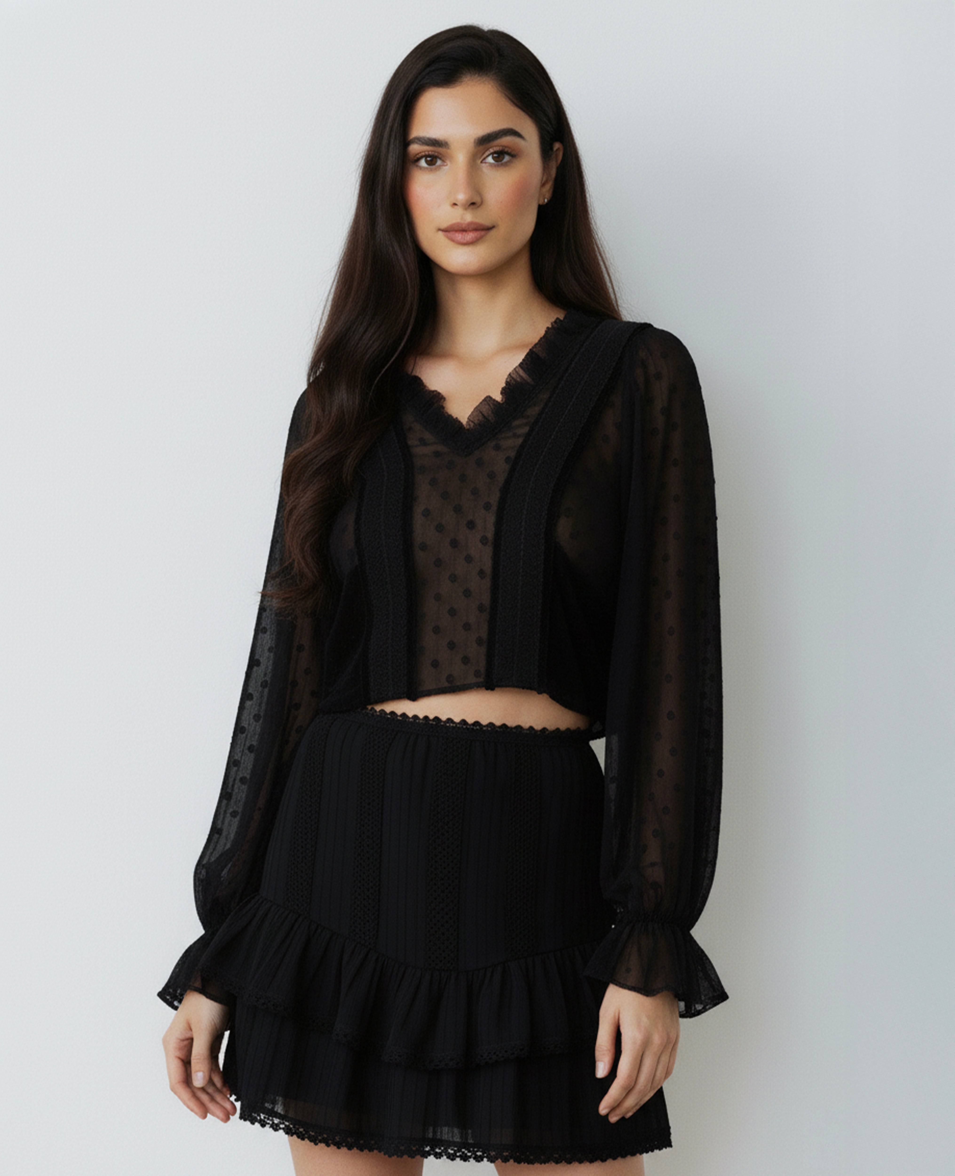 Ruffle Hem Mini Skirt