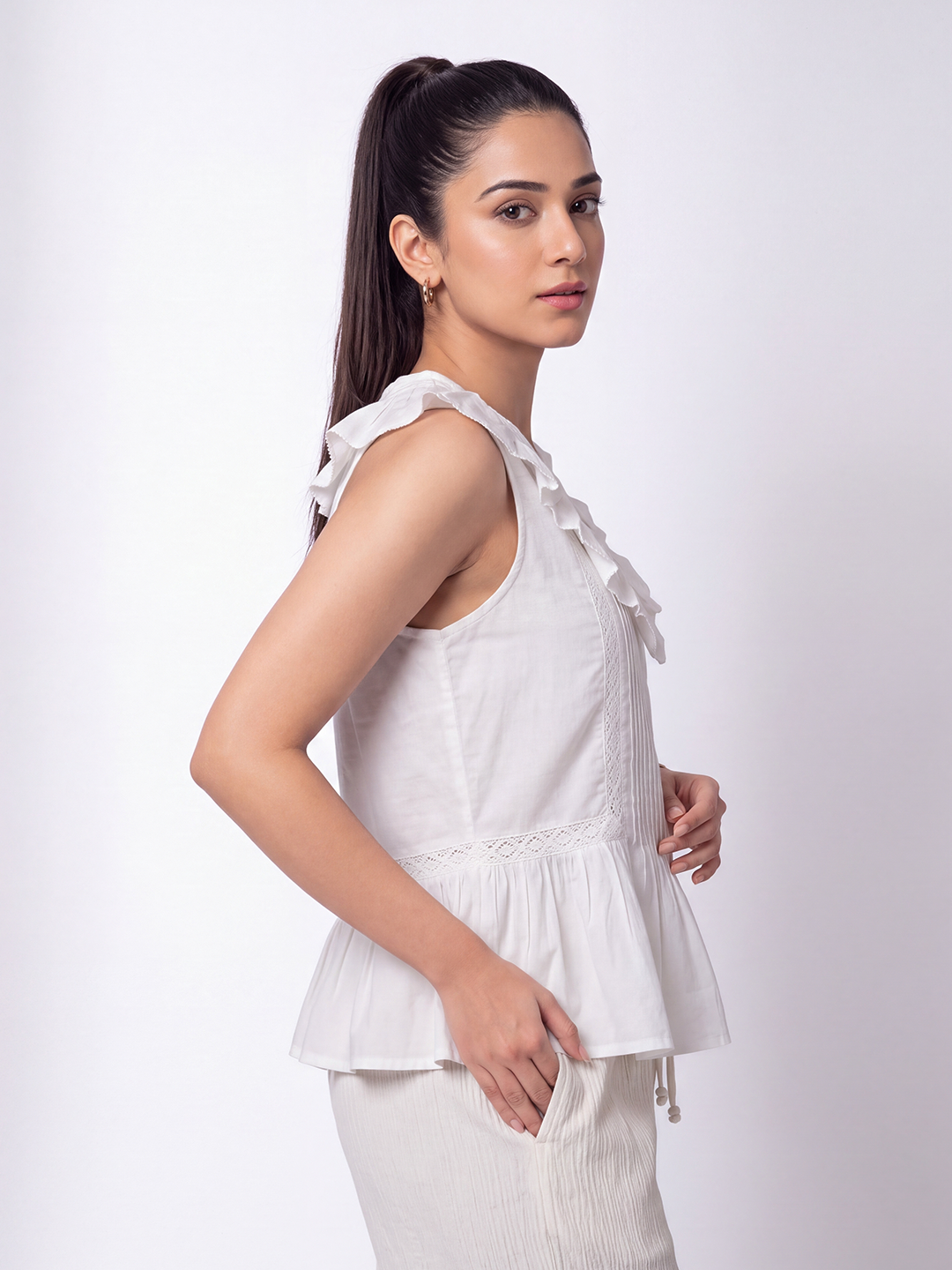 Ruffle Lace Peplum
