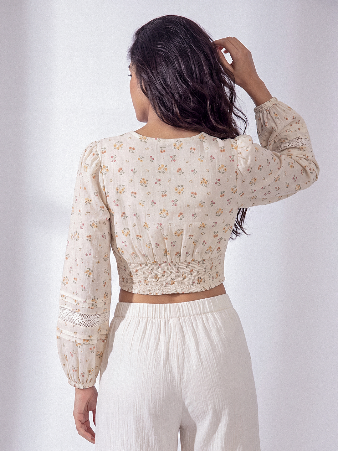 Floral Pintuck Blouse