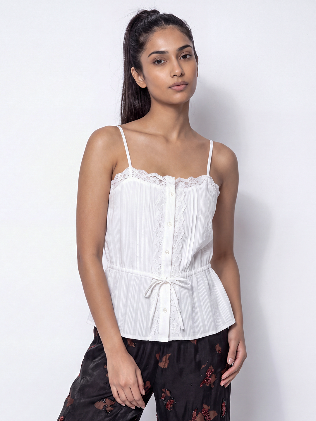 Vintage Lace-Trim Cami