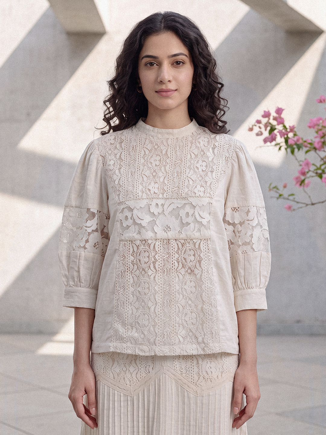 Daisy Lace Inset Shirt
