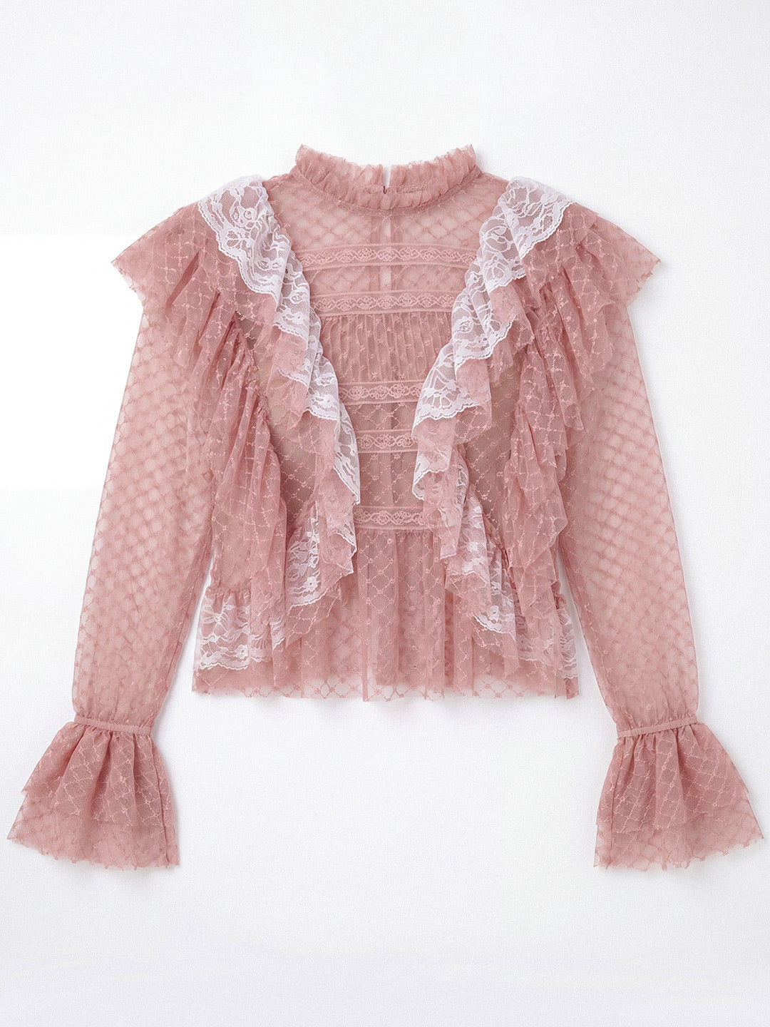 Rose Ruffle Lace Top