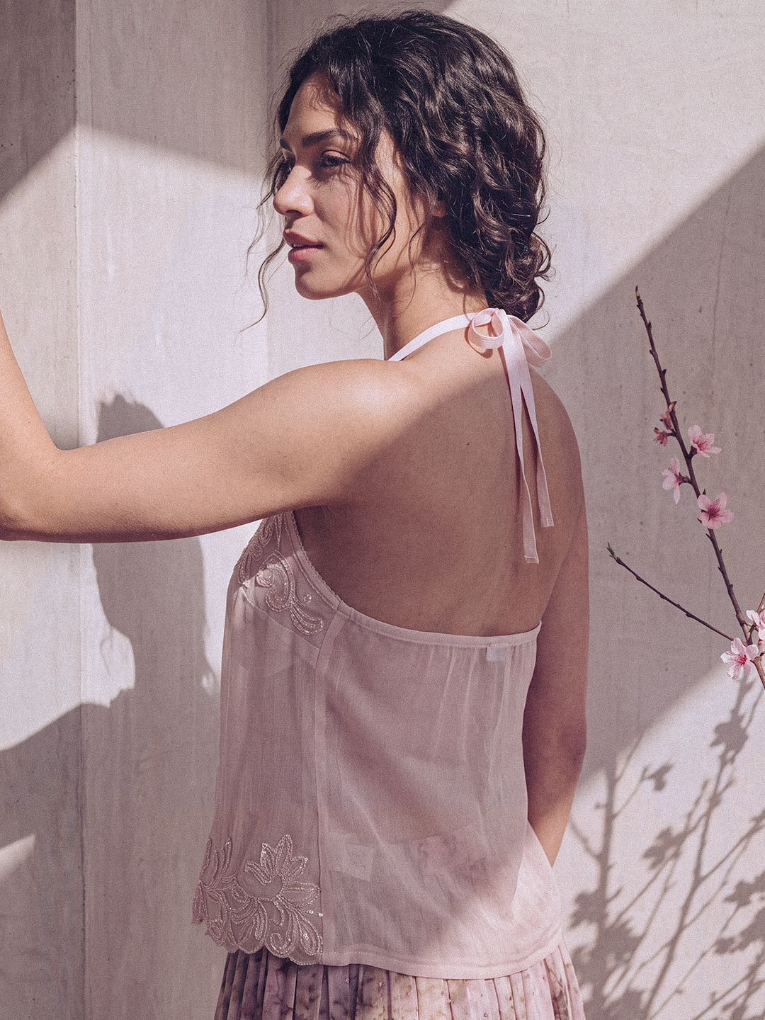 Blush Pearl Halter Top