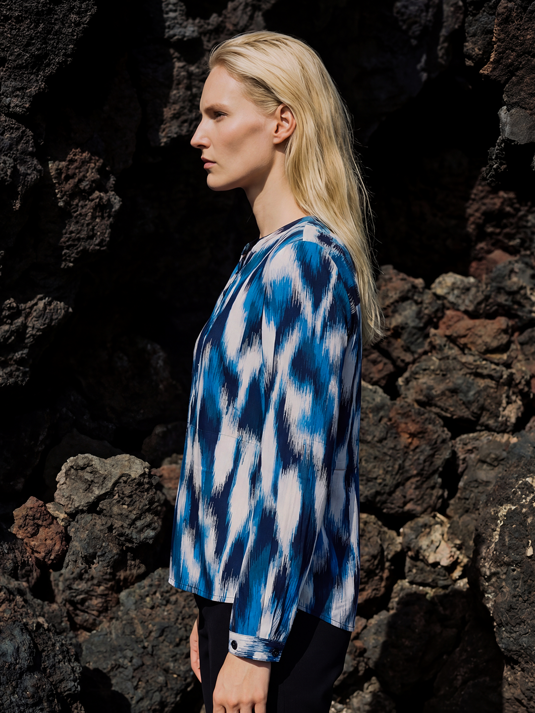 Ikat Blouse (Deep Petrol)