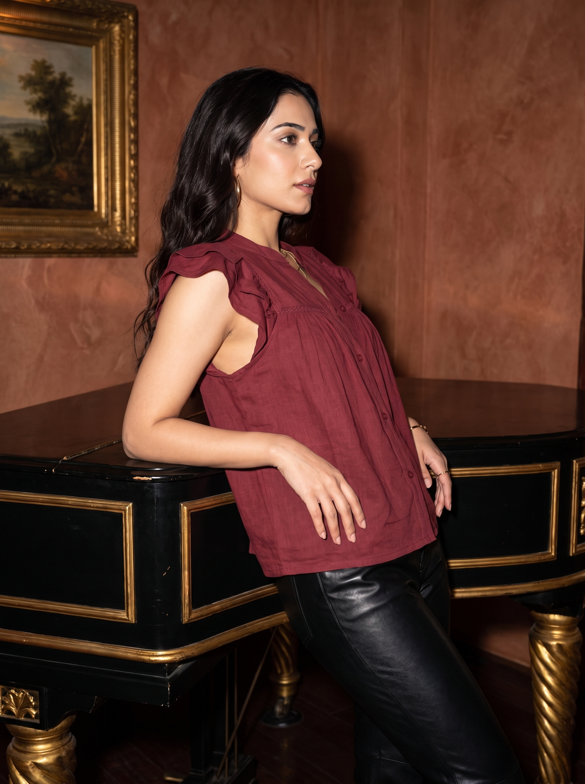 Sunset Flutter Top