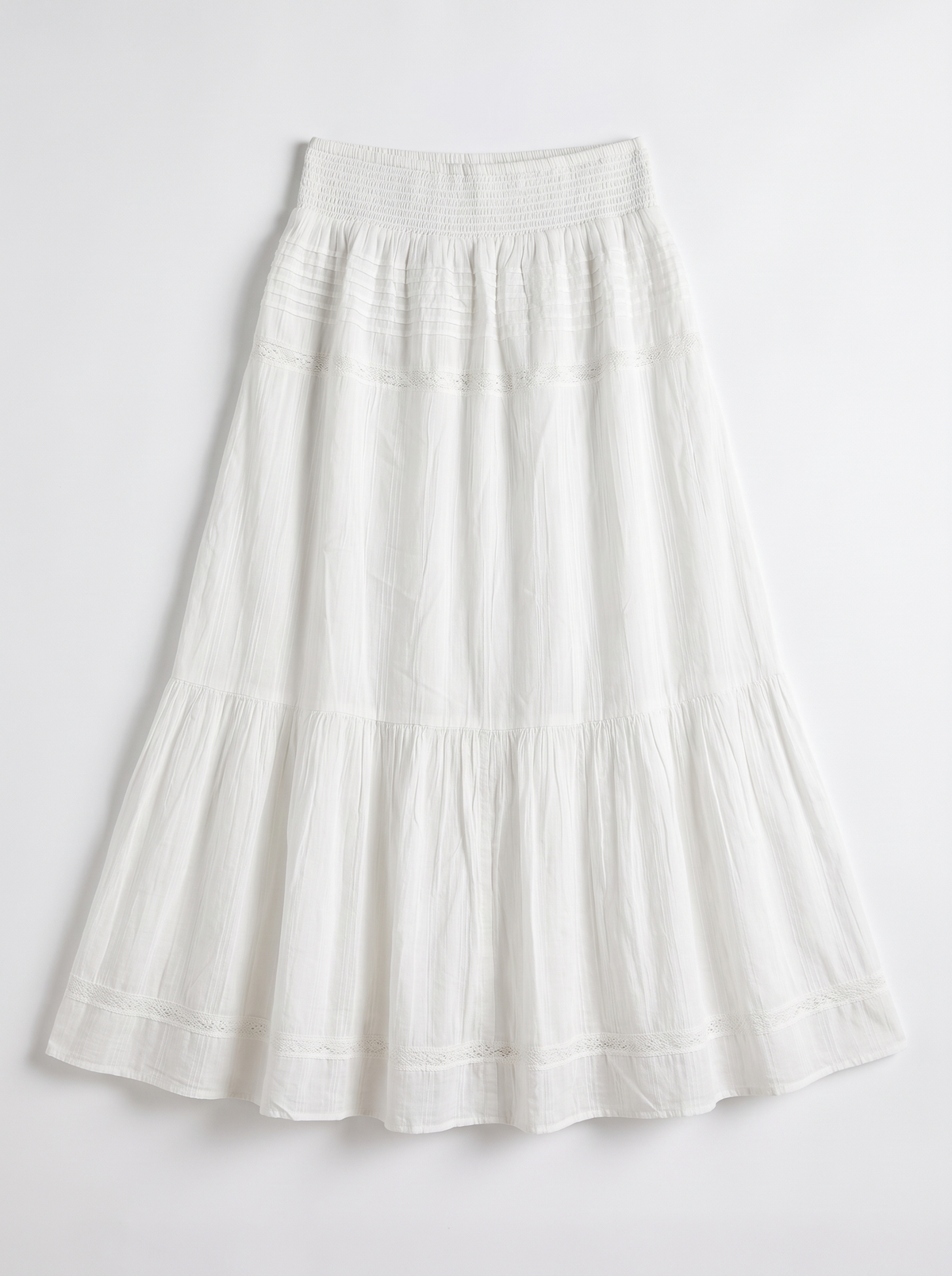 Button Front Cotton Skirt