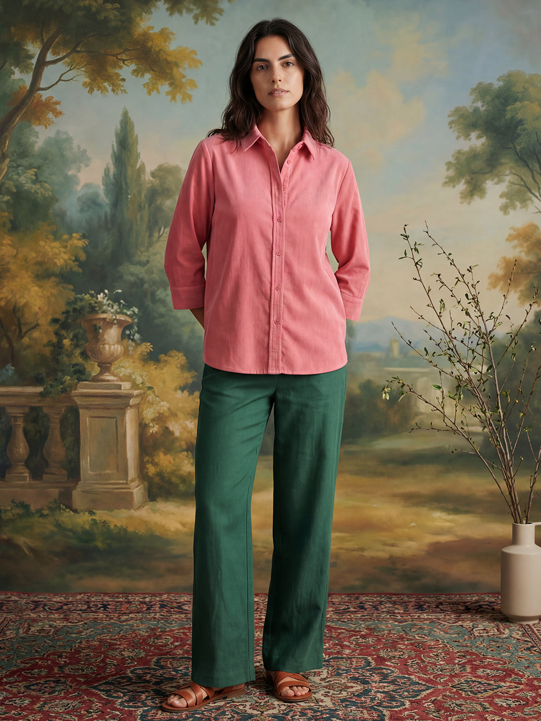 Corduroy Cloud Shirt (Almond Coral)