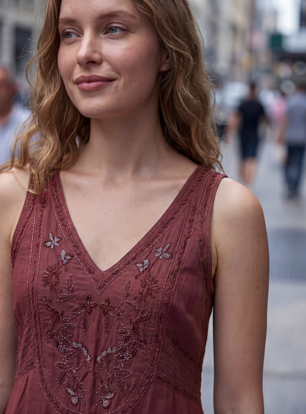 Boho Embroidered Mini Dress