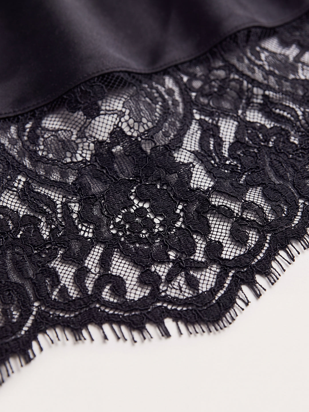 Midnight Lace Satin Skirt