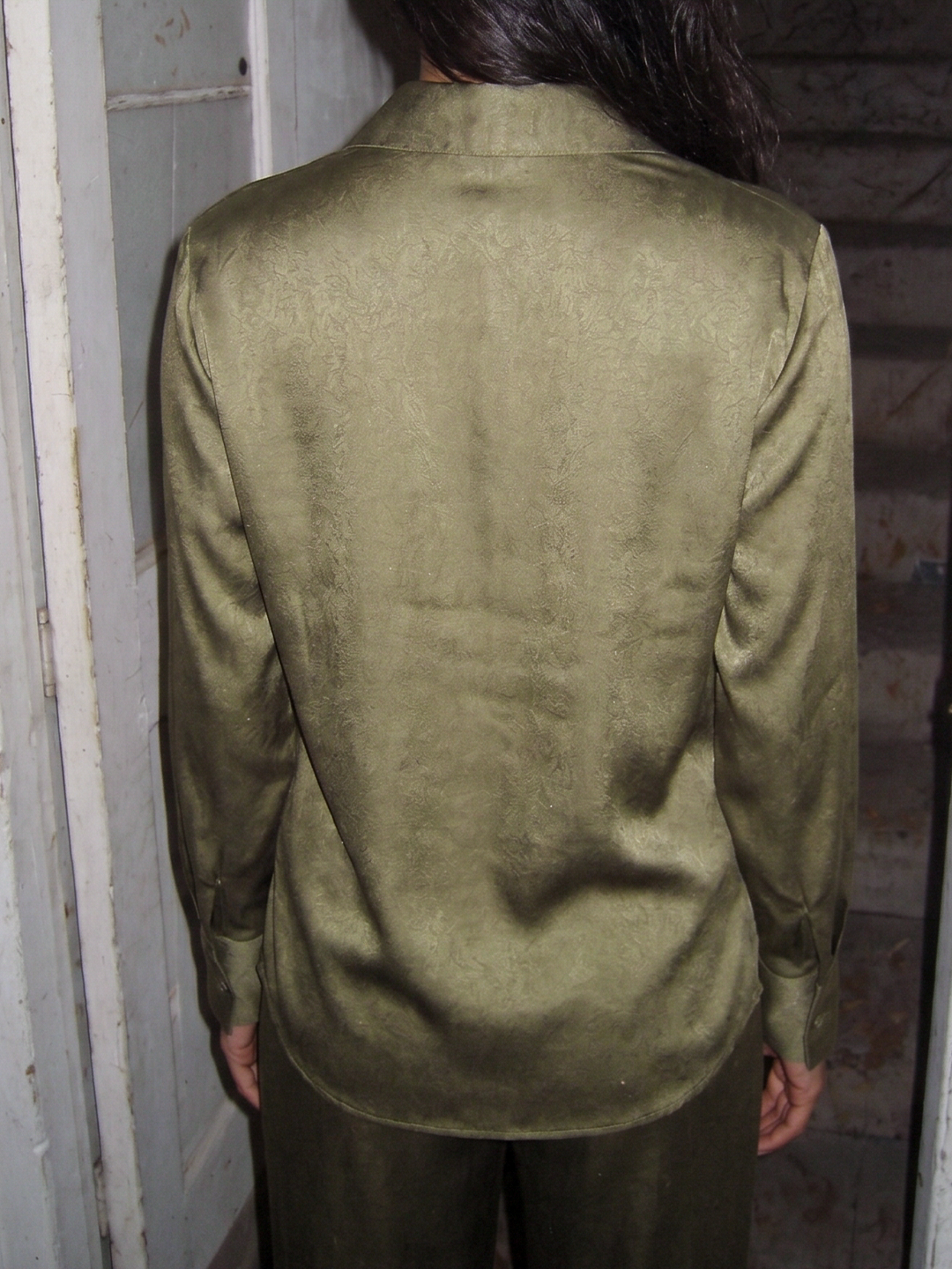 Olive Noir Satin Shirt