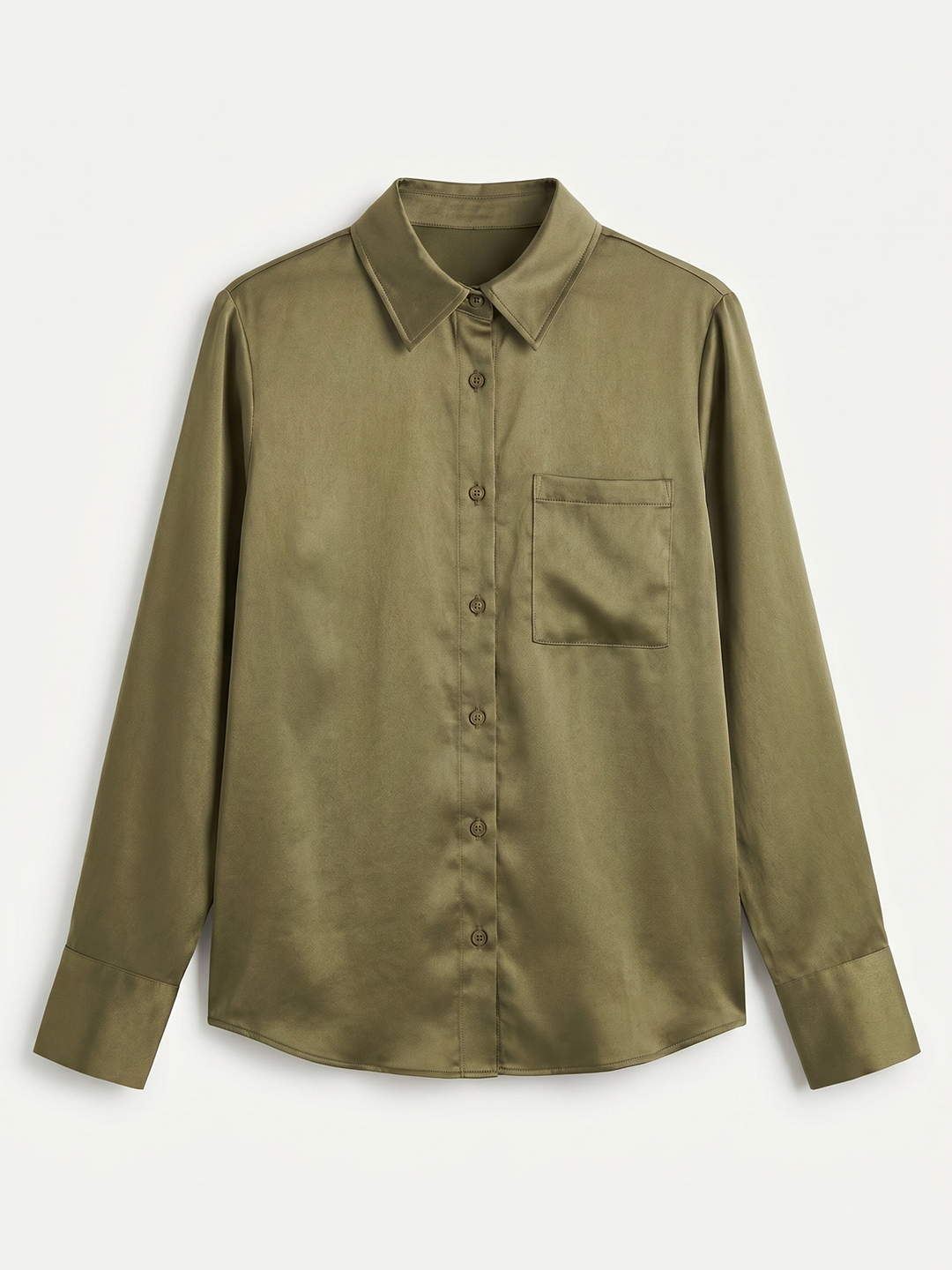 Olive Noir Satin Shirt