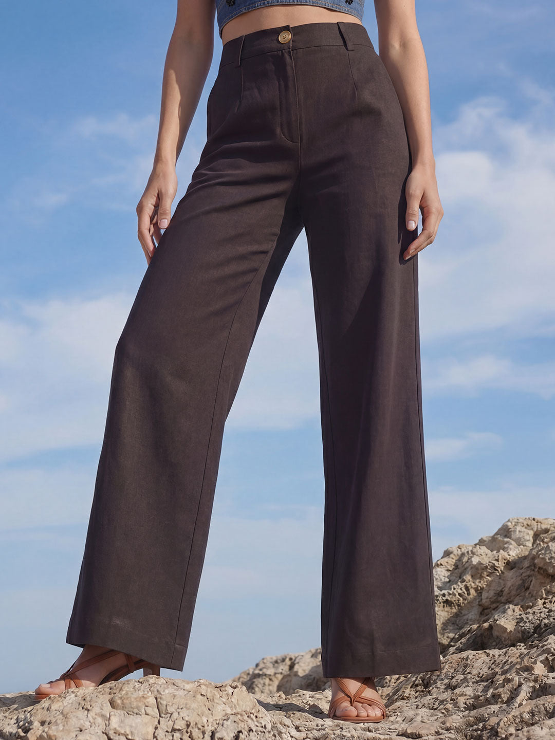 Brown Wide Trousers