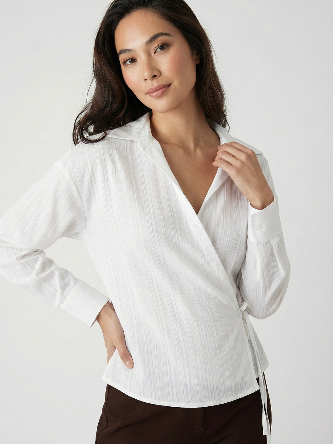 Structured Wrap Shirt