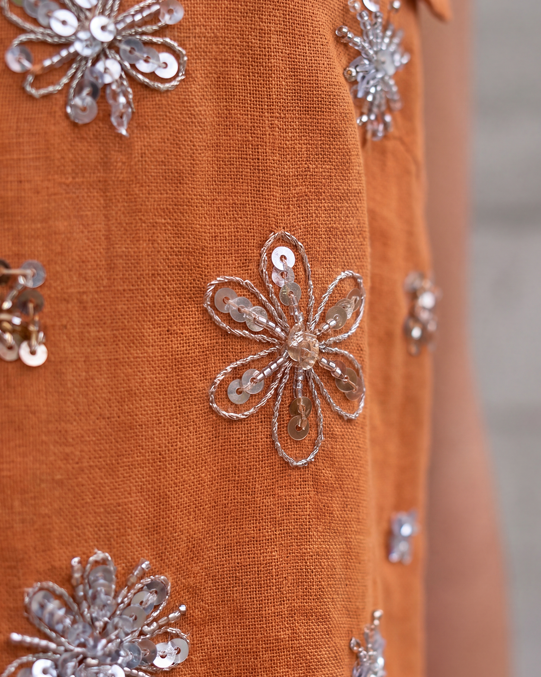 Floral Embellished Midi Dress