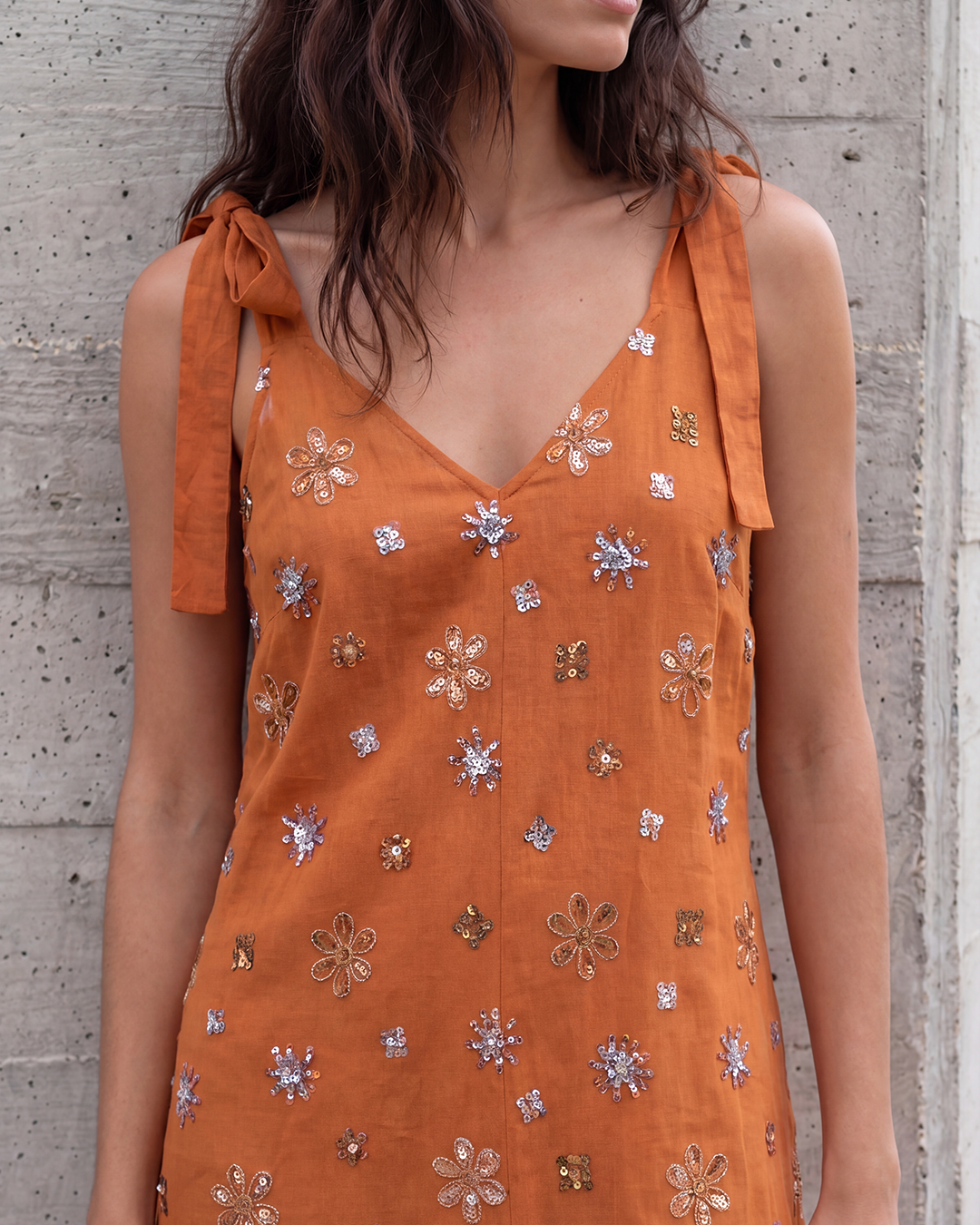 Floral Embellished Midi Dress