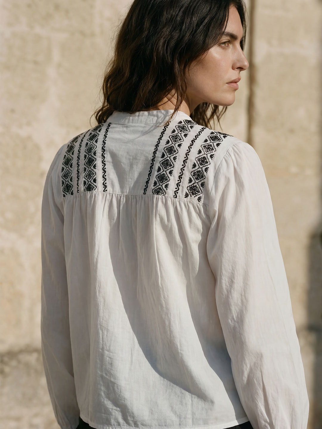 White Embroidered Shirt