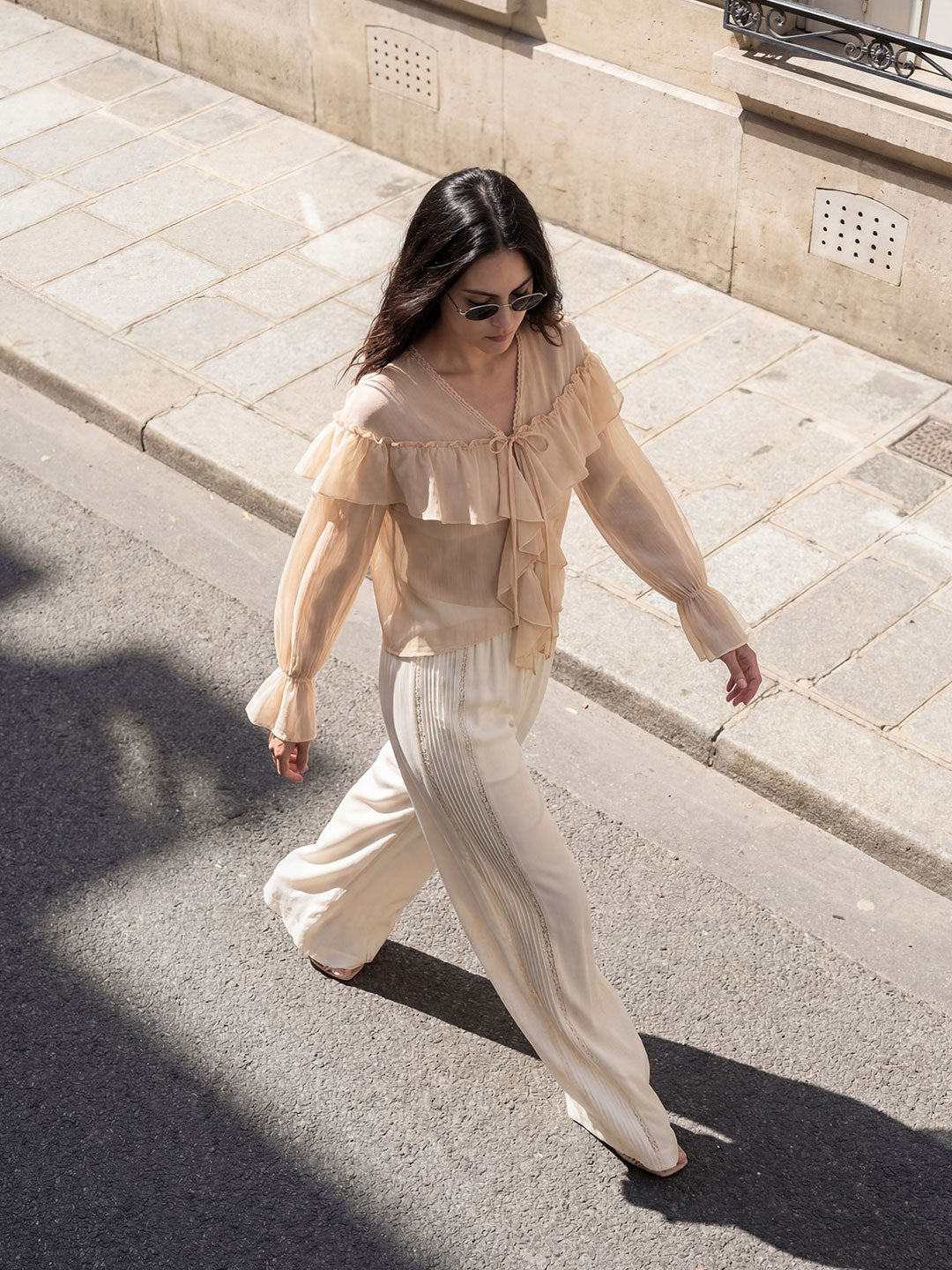 Bell Sleeve Ruffle Top