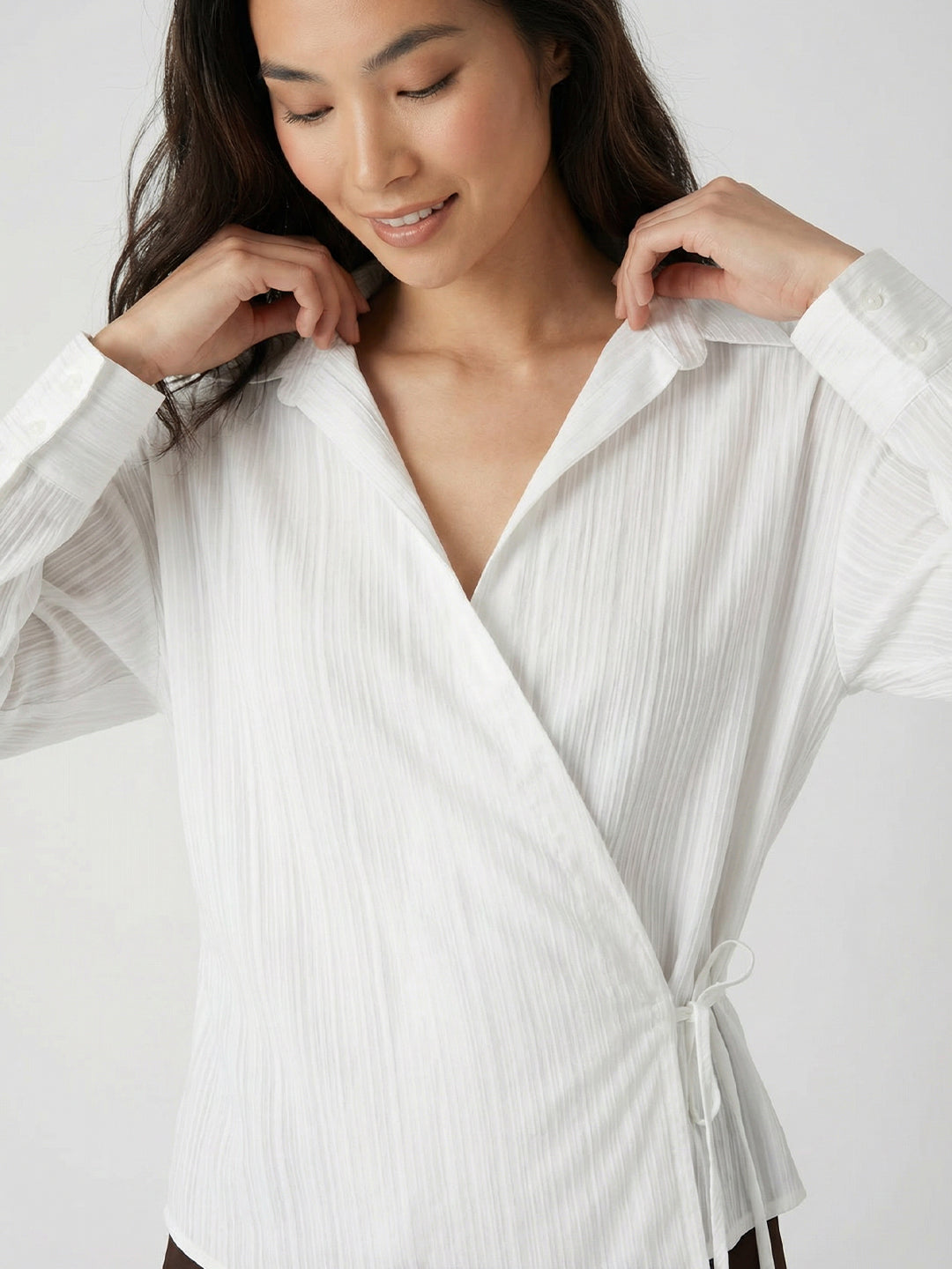 Structured Wrap Shirt