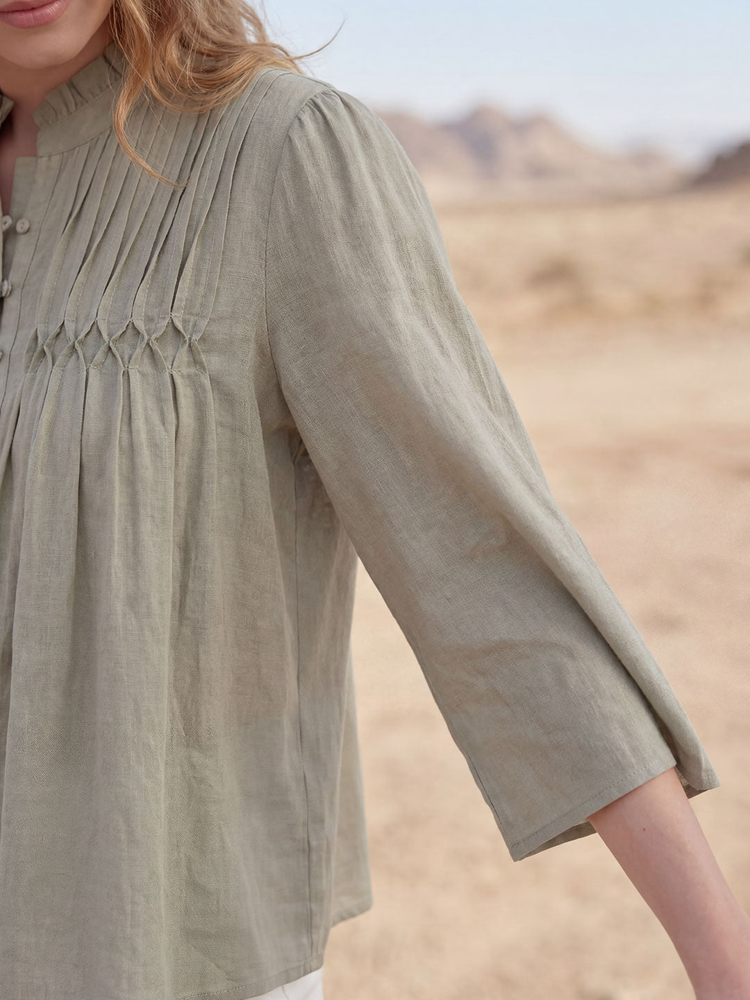 Pastel Pleated Blouse