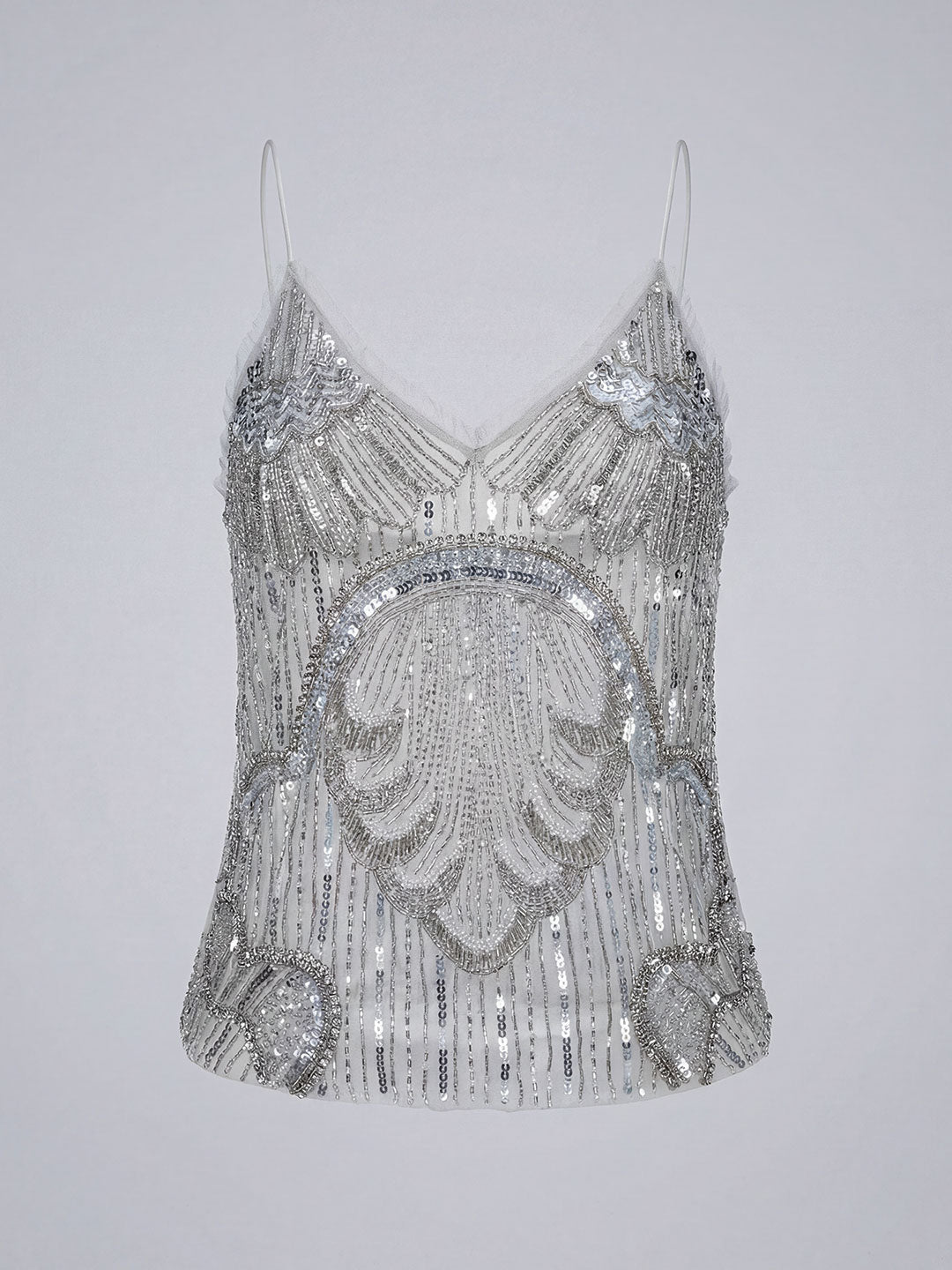 Beaded Mesh Top