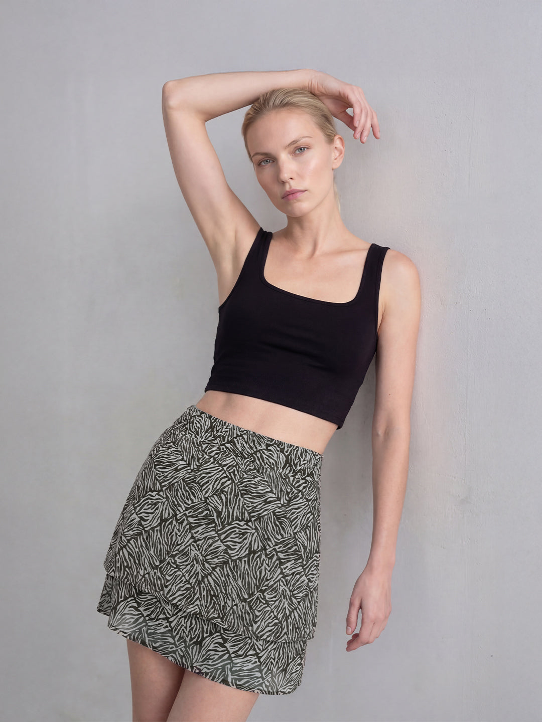 Earthy Abstract Skirt (Pine Grove Green)