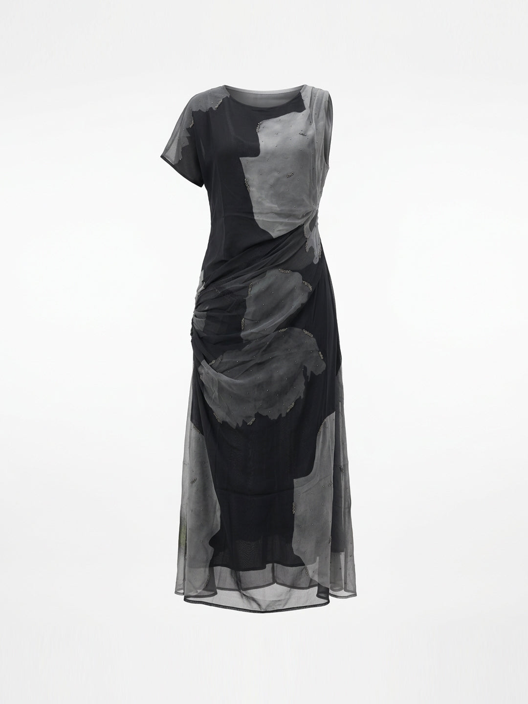 Smoke & Shadow Draped Midi