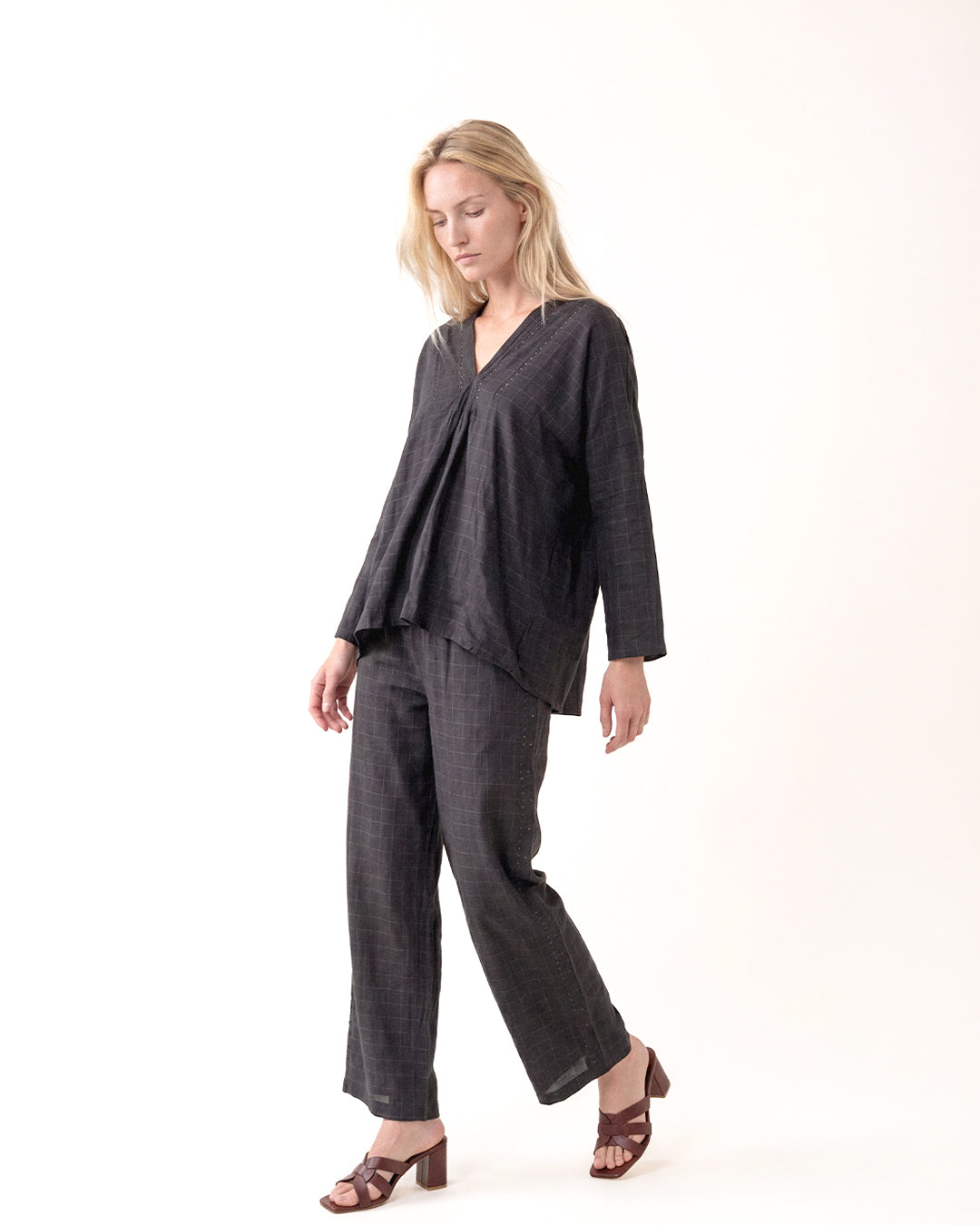 Relaxed grid Trousers